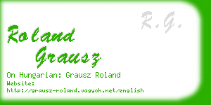 roland grausz business card